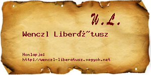 Wenczl Liberátusz névjegykártya